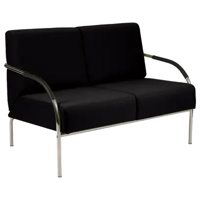 SPA 2 chrom, látka SUE S 1 - látka černá